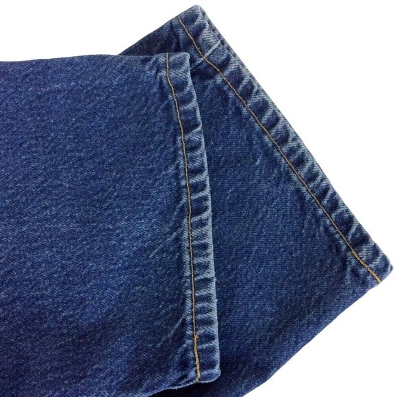 Levis 505 Mens Regular Fit Jeans 36x30 Medium Blue Distressed Denim USA - Picture 12 of 12